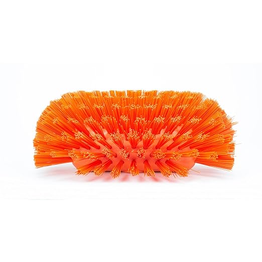 SPARTA Kettle Brush, Essential Scrubber with Flared Head for Cleaning Tanks and Kettles, 5.5" x 9.5", 1 Count, Orange