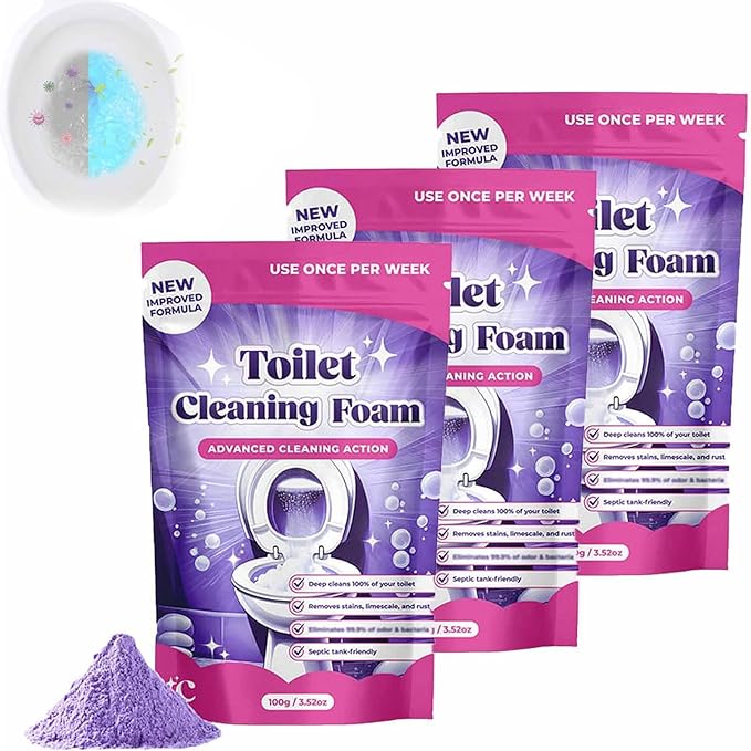 2026 New Toilet Cleaner, Toilet Cleaning Foam, Foam For Sparkling Clean, Touch Free Foaming Cleaning Powder (3)