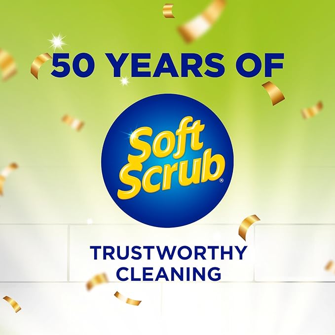 Soft Scrub Antibacterial Multi-Purpose Cleanser with Bleach Surface Cleaner, 36 Fluid Ounces