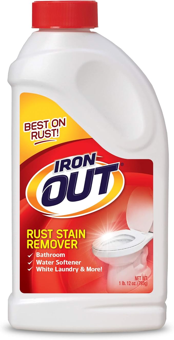 Iron Out Rust Stain Remover Automatic Toilet Bowl Cleaner Tablets, Powerful Gel Spray and Powder