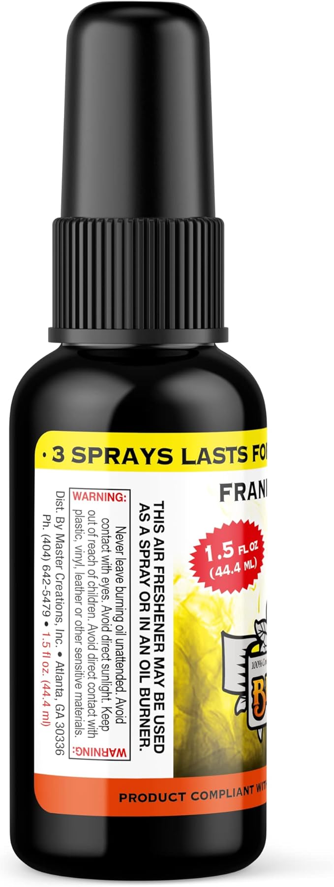 BluntPower (Frankincense and Myrrh, 5 Pack) Concentrated Air Freshener - Premium Oil Based Air Freshener Spray For Home and Car - Long-Lasting Bathroom Spray, Car Freshener, & Odor Eliminator Spray