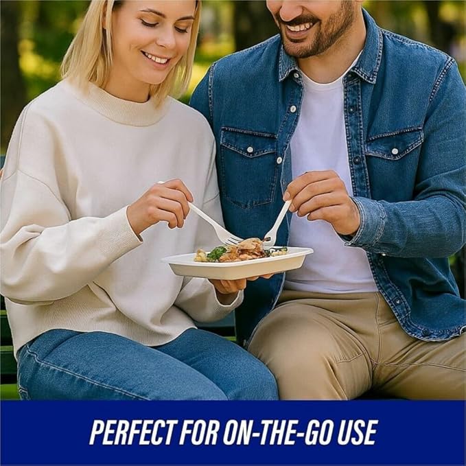 Genuine Joe Heavyweight White Plastic Forks (Pack of 4000)