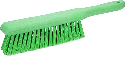 SPARTA 8 Inch Soft Counter Brush with Polyester Bristles and 5 Inch Handle, Color Coded Handheld Broom for Tables Countertops and Foodservice Surfaces, 13 Inch Overall Length, Lime