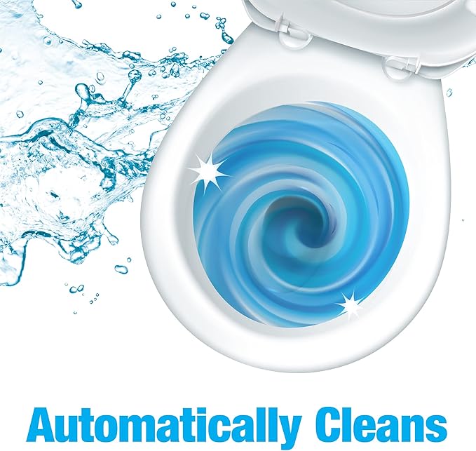 Bowl Fresh Blue plus Bleach Automatic Toilet Bowl Cleaner Tablets, Toilet Freshener Tablets with Borax and Bleach, 2 Count (Pack of 5)