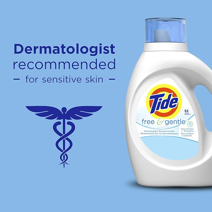 Tide Free & gentle liquid laundry detergent, 96 loads, 138 Fl Oz