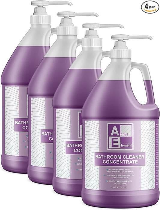 Bathroom Cleaner Concentrate- Makes 128 Gallons - Multipurpose Foaming Spray for Tub and Tile, Shower, Sink, Bathtub and Toilet