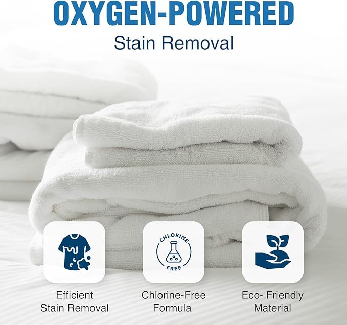 Sodium Percarbonate – Oxygen Bleach Powder & Laundry Booster – Multi-Purpose Cleaner for Stain Removal, Whitening, Deodorizing – Chlorine-Free (2LBS)