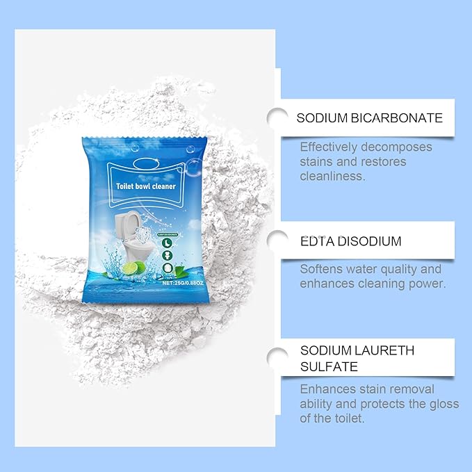 Toilet Bowl Cleaner, 150g, Easy Deodorizing Formula with Deep Cleaning Effect, 6-Pack