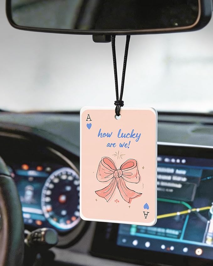 Preppy Pink Blue Coastal Cowgirl Orange Citrus Car Air Freshener 4pcs, Coquette Western Cowgirl Boots Ocean Sea Shell Hanging Scents Car Accessories Interior Mirror Decor for Women Girls