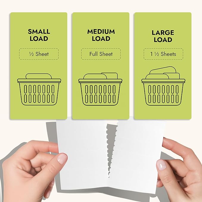 Hauss-Biodegradable Detergent Sheets - 80 loads - Tackles Tough Stains & Odors, Plant Formula, No Animal Testing, Plastic and Toxic Free, Lasting Fragrance, 40 sheets