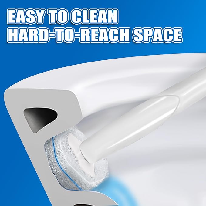 50 Pcs Toilet Wand Refills, Disposable Toilet Bowl Brush Replacement Heads for Sink Bathtub