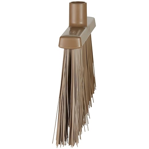 Vikan 291466 Broom, Angle Cut, 11.4" Extra Stiff, Brown