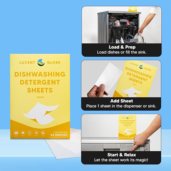Lucent Globe Dishwashing and Toilet Strips/Sheets Bundle