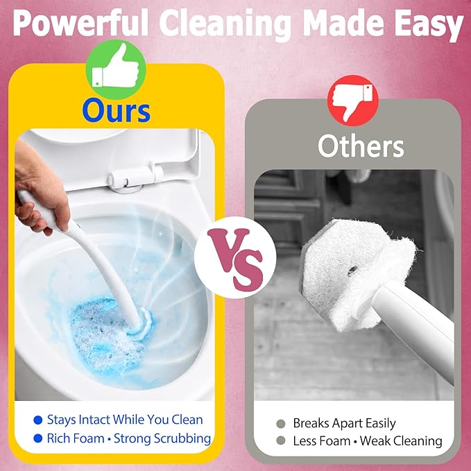 Disposable Toilet Wand Refills for Clorox 30 Count, Toilet Cleaner Refills Pads (Not Included Brush Rod) Cherry blossom fragrance