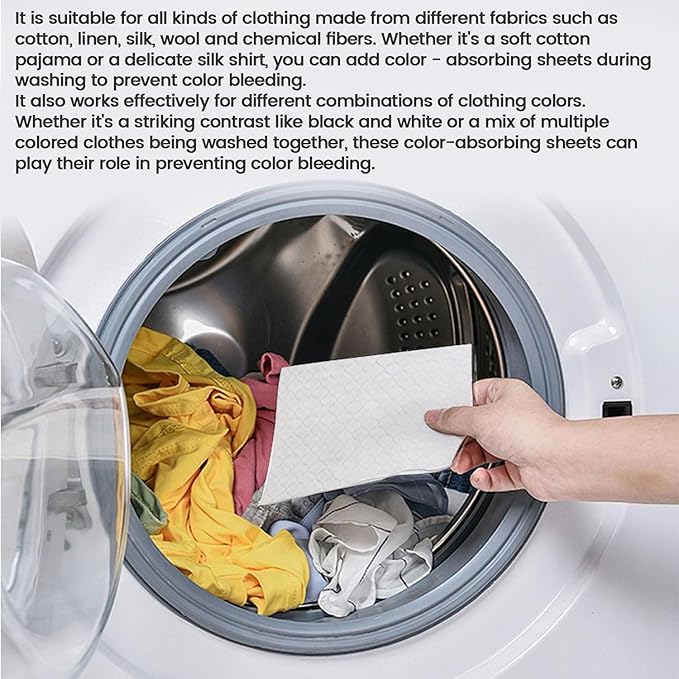 120 Count Laundry Color Catcher Sheets for Washing Machine, Anti-Color Bleeding Dye Trapping Sheets for Mixed Washing, Hypoallergenic & Efficient