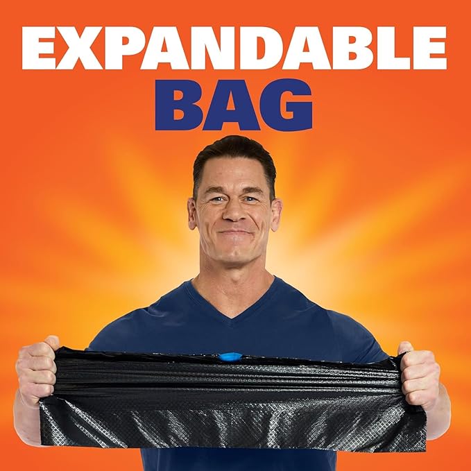 Hefty Ultra Strong Multipurpose Large Trash Bags, Black, Unscented, 30 Gallon 14 Count (Pack of 6)