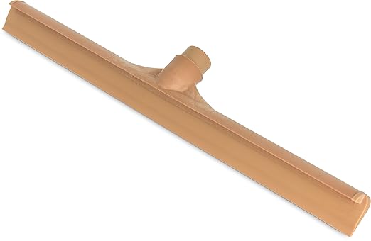 SPARTA 3656725 Plastic Floor Squeegee, Shower Squeegee, Heavy Duty Squeegee With Rubber Blade For Windows, Glass, Shower Doors, Floors, Windshields, 20 Inches, Tan, (Pack of 6)