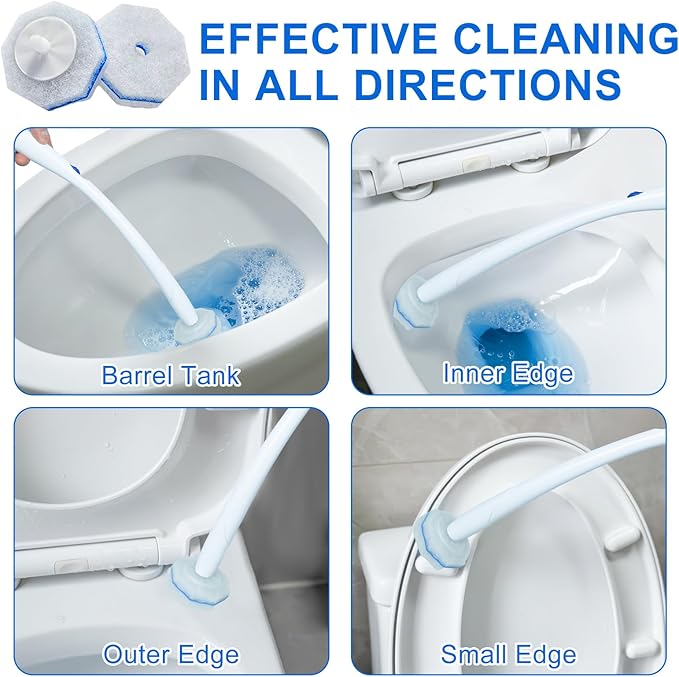 30 Count Toilet Bowl Wand Refills for Clorox, Disposable Toilet Bowl Wand Refill Compatible with Clorox Toilet Bowl Wand Clean System, Upgrade Fiber Bowl Cleaner Brush for Closestool Cleaning.