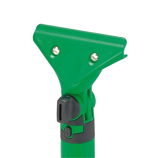 Unger Commercial ErgoTec® SwivelLoc Squeegee Handle, 0° Angle, Green/Black, Case of 5 – Ergonomic Swivel Handle for Low Window Cleaning LS000