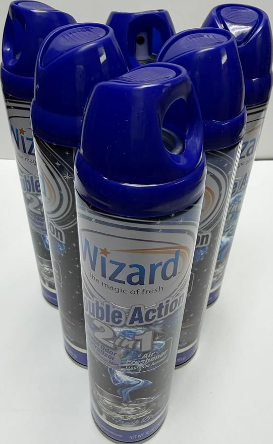 Wizard Double Action Smoke Odor Neutralizer & Air Freshener, Eliminates Smoke Smell & Odors, Freshens Air, Long-Lasting Scent; 6-Pack of 10 oz Sprays fresh breeze