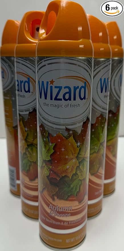 Wizard The Magic of Fresh | Odor Neutralizer & Air Freshener - 10 Oz. Autumn breeze (Pack of 6) (Packaging May Vary)