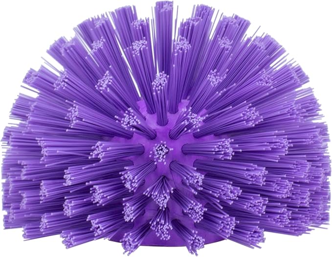 SPARTA Plastic Multi-Purpose Valve Brush, Pipe Brush, Round Brush with Polyester Bristles, Color Coded for Commercial Cleaning, Kitchen, Restaurant, Bathroom, 4.3 X 6 X 4.3 Inches, Purple (Pack of 1)