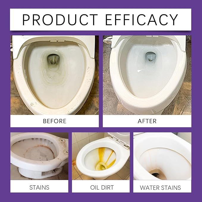 Foaming Toilet Bowl Cleaner Powder - Self-Activating Powerful Foam Toilets Bowls Cleaner Deep Cleaning Removes Stains & Limescale (100g / 3.53oz, 2 Pack)