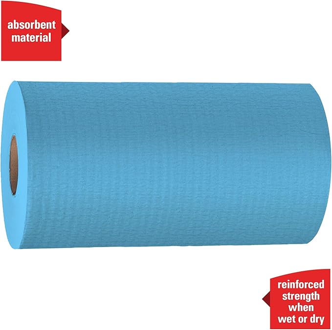 WypAll GeneralClean X60 Cloths Multi-Task Cleaning Wipes (35411), Strong and Absorbent Towels, Blue (130 Sheets/Roll, 12 Rolls, 1,560 Sheet Total)