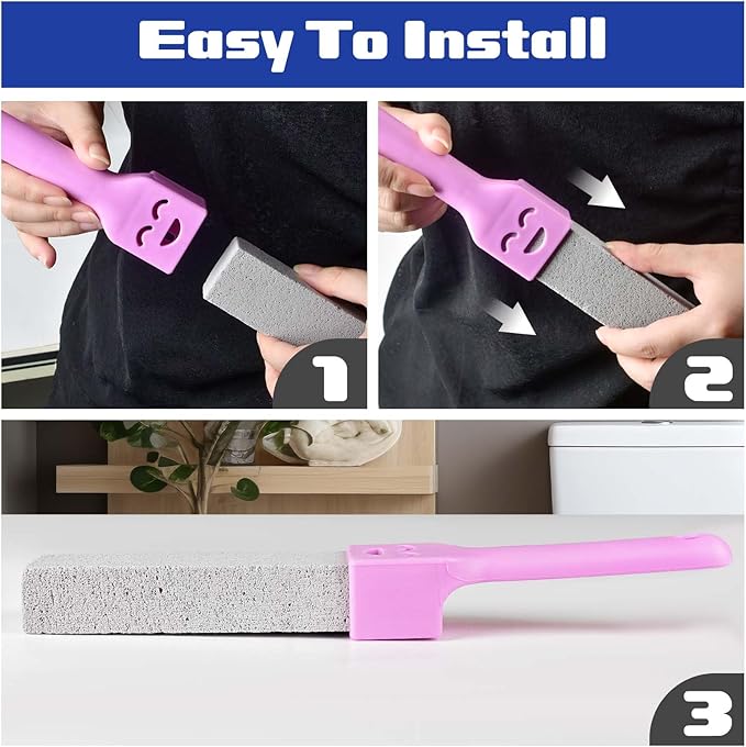 CONLI 60 Pack Pumice Stone Toilet Bowl Cleaner, Toilet Pumice Stone with Handle Remove Toilet Bowl Hard Water Rings Suitable for Cleaning Toilet Bathroom Kitchen Sink Grill