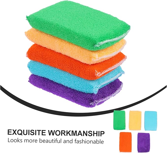 Beaupretty 10pcs Dish Rags House Cleaning Supplies Dishwashing Sponges Sponge Pad Random Color