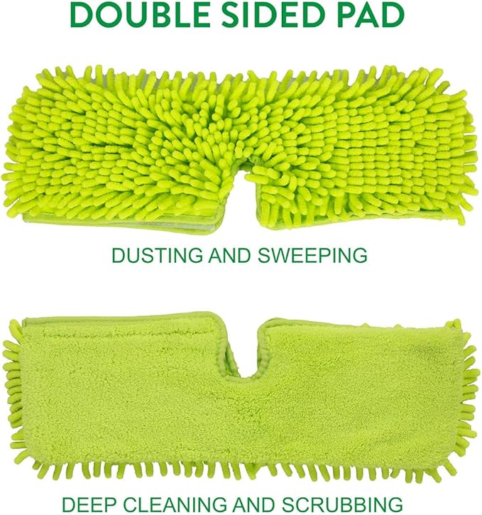 Pine-Sol Microfiber Chenille Mop Refill Compatible with Pine-Sol Dual-Sided Microfiber Mop, Replacement Head for Dry or Wet Use, Machine Washable Double Sided All Surface Cleaning