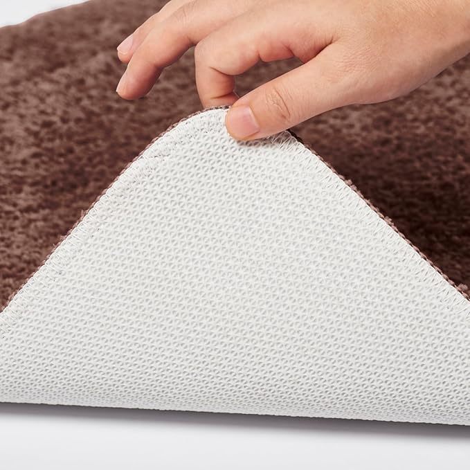 Bath Rugs Bathroom Mat Soft Absorbent Plush Shaggy Soft Floor Non Slip Shower Bath Tub Machine Washable