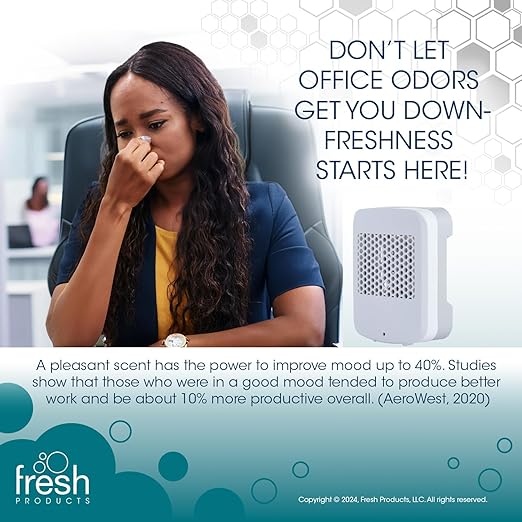 Fresh Products myfresh 2.0 Personal Air Freshener with Dry Fragrance Technology for Small Spaces Compact Design Motion Sensor Battery Included Cotton Blossom 6 pk