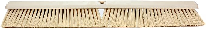 SPARTA 41891EC25 Omni Sweep Plastic Push Broom Head, Heavy Duty, Industrial Broom With Color Code System For Outdoor, Indoor, Garage, Concrete, Patio, Kitchen, Bathroom, 24 Inches, Tan