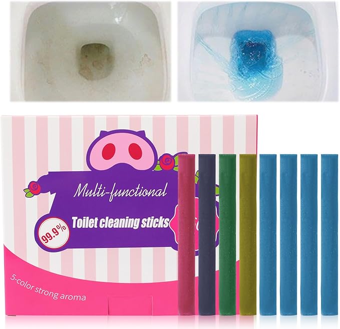 Baysea Multi-Functional Toilet Cleaning Sticks-Drop in Tank Cleaner & Freshener with Long-Lasting Freshness for Toilet Bowl
