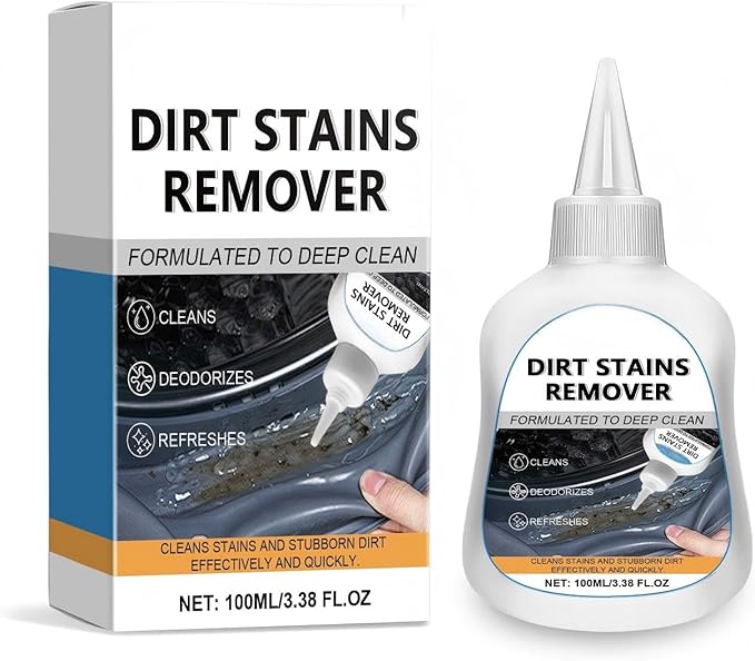 Dirt Stains Remover Gel, Mold-Stain Remover Gel for Washing Machine Bathroom,Front Loader Rubber Grout Cleaner Home Stain Low Odor Removal Gels for Bathroom and Floor Tile,Household Cleaner Gels-100ML
