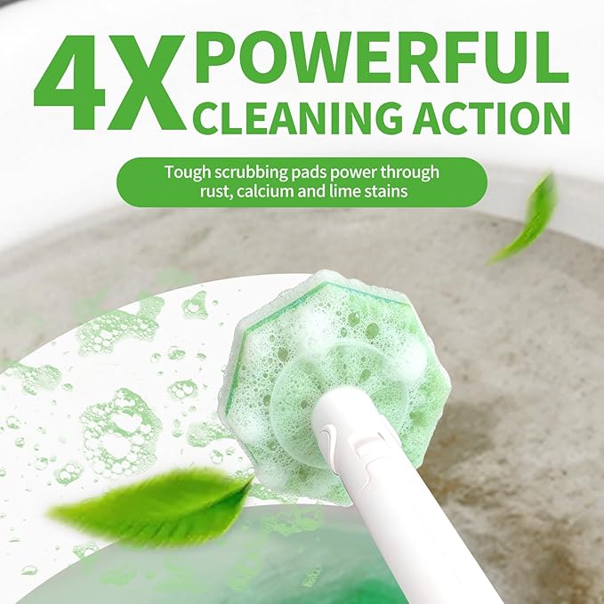 80 Count Toilet Bowl Wand Refills for Clorox, Disposable Toilet Brush for Clorox Wand Cleaning System, Upgrade Toilet Bowl Cleaner Refill Pads for Closestool Cleaning,No Falling Apart,Rainforest Rush
