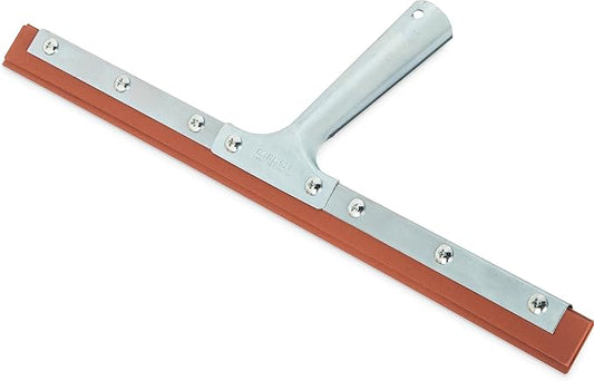 Carlisle FoodService Products 4007400 Rubber Professional Double-Blade Squeegee with Zinc Plated Steel Handle, 14" Blade Size (Case of 12)