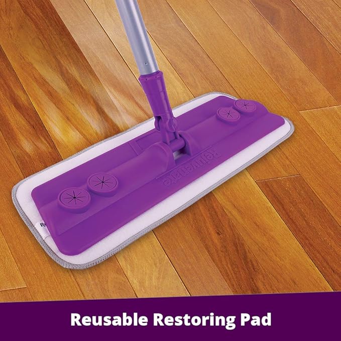 Rejuvenate Click N Clean Microfiber Restoring Pad Refill, For Multi-Surface Spray Mop, Machine Washable (Pack of 2)