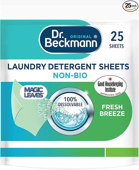Dr. Beckmann MAGIC LEAVES Laundry Detergent Sheets NON-BIO | 25 Sheets