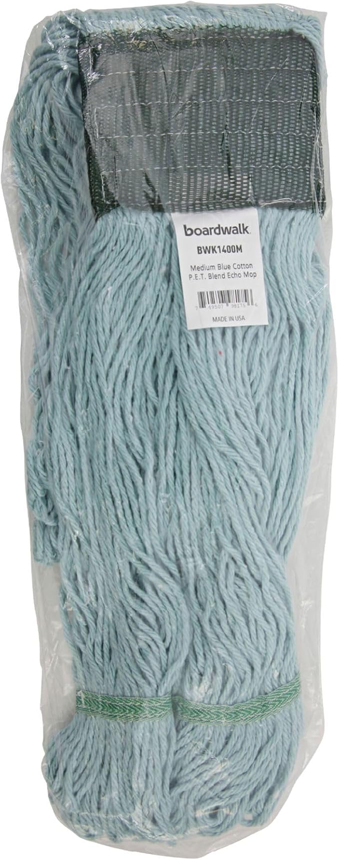 Boardwalk EchoMop with Looped-End Wet Head, Synthetic/Cotton, Medium, Blue, 12/Carton