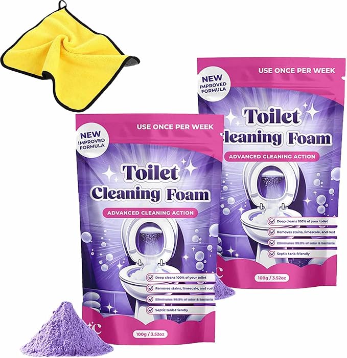 Fizclean Toilet Cleaner, Fizclean Toilet Cleaning Foam, FizCleaning Powder, FizClean Foam Cleaner, Touch Free Foaming Foaming Powder (2)