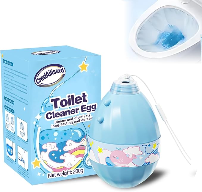 Automatic Toilet Bowl Cleaner,Household Cleaning Solution,Toilet cleaner with hanging cord,Natural Long Lasting Toilet Cleaner for Hard Water Stains & Rings (1, 200g)