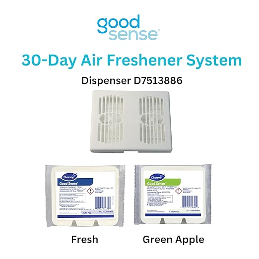 Diversey 100898962 Good Sense 30-Day Air Freshener, Fits Most Dispensers, Fresh Scent, 1 Refill Pad