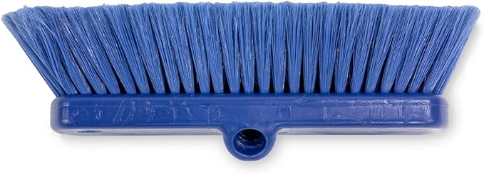 SPARTA 41278EC14 Flo-Thru Plastic Wall Scrub Brush, Equipment Brush With Soft Nylex Bristles For Industrial Kitchens, Hospitals, Commercial Cleaning, 4 Inches, Blue, (Pack of 12)