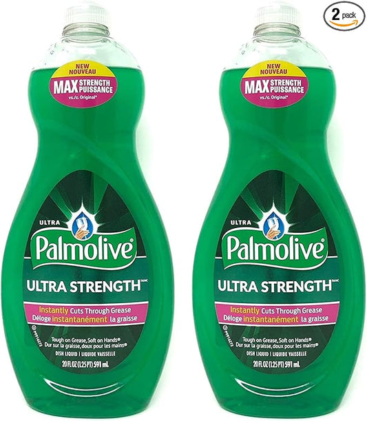 Palmolive Ultra Strength Liquid Dish Soap, Original, 20 fl oz,set of 2