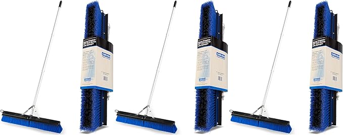 SPARTA Sweep Complete Floor Sweep with Squeegee for Catering, Buffets, Restaurants, Stainless Steel, 24 Inches, Blue (Pack of 3)