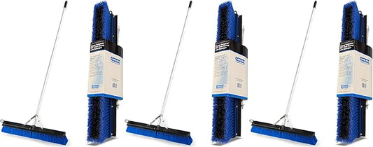 SPARTA Sweep Complete Floor Sweep with Squeegee for Catering, Buffets, Restaurants, Stainless Steel, 24 Inches, Blue (Pack of 3)