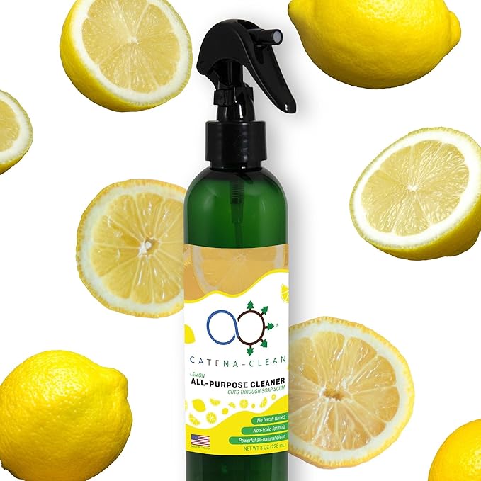 All Natural Lemon Scented Bathroom Cleaner (Pack of 1)– Multipurpose, Powerful Spray for Shower, Toilet, Sink & Tub – Descaler, Limescale, Grime, & Soap Scum Remover – Citrus Scent, Streak-Free Shine