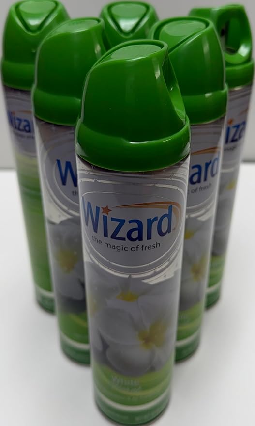 Wizard The Magic of Fresh | Odor Neutralizer & Air Freshener - 10 Oz. White Floral (Pack of 6) (Packaging May Vary)